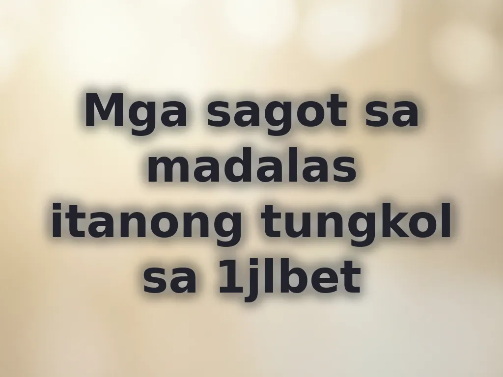 FAQ 1jlbet